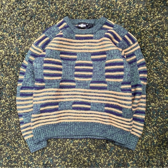 U2 Wool Striped Sweater (M fits S) - Picture 1 of 5